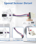 Washer Speed Sensor And Rotor Position Sensor Replacement For Front Load Washers plug-in connector with copper wires