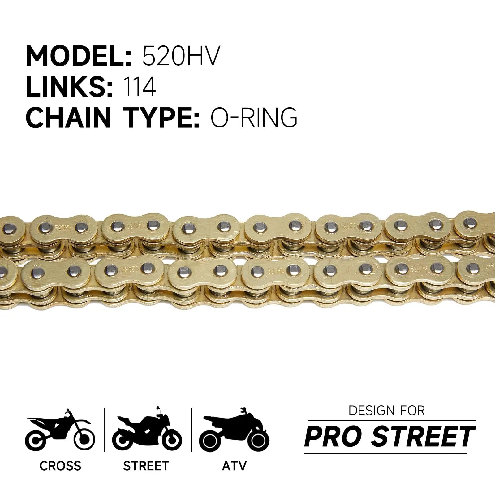 520 Motorcycle Chain Kit With O Ring: Durable, Easy Install✓