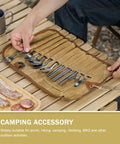 Stainless Steel Camping Utensil Set With Spoon Fork Chopsticks All In One Travel Camp Kitchen Kit for outdoor use.