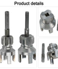 Sileduove Pipe Threader And Cutter Tool Kit For PVC Pipes with Electric Drill, showing stainless steel 20mm 25mm threading dies.