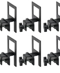 Hella Secure Anti Slip Mattress Grippers Keep Your Bed Frame Locked Tight With Thick Rubber Pads, 6 black metal retainers for bed frames.