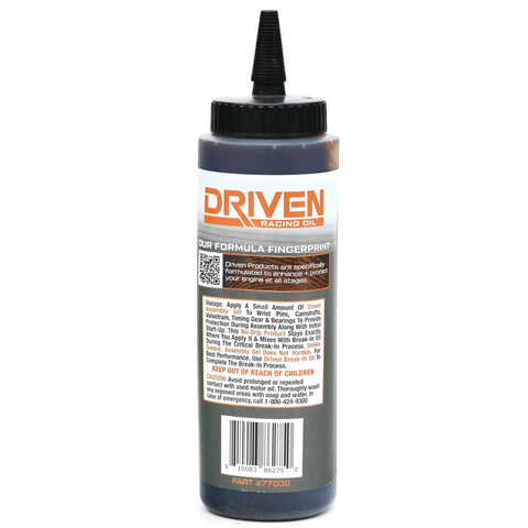 Engine Assembly Gel No Drip Zinc Lube 8 oz bottle with label and applicator