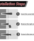 Installation steps for 15 Piece Wood Anchor Hole Repair Kit Set For Doors And Drywall Stripped Screw Hole Fix Easy Install