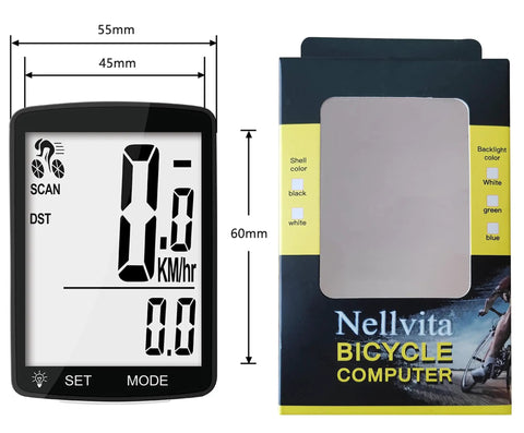 Wireless Bike Computer With 20 Functions All Weather Waterproof Speedometer And Odometer 3 Inch Big LCD Screen packaging
