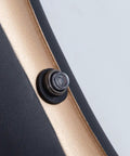 Close-up of the dusk to dawn photocell sensor on 12 Inch Outdoor LED Wall Light Set With Dusk To Dawn Photocell Sensor, Black Gold finish