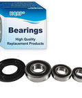 Bearing And Seal Kit Fixes Whirlpool Front Load Washer Tub GHW9100LQ2 with three bearings and one seal for laundry repairs.