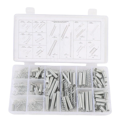 Dope 200-Piece SASKATE Extension Spring Kit With Storage Box Features Zinc Plated Metal Assorted Sizes, open box view