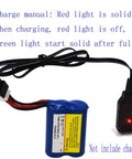 2 Pack 7.4V 1200mAh Li-ion RC Boat Battery With SM 4P Connector And USB Cable Replacement For HJ808 HJ823, charging indicator visible