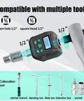 Half Inch Digital Torque Adapter Kit With Socket Adapters For Ratchet Or Breaker Bar, Two Percent Accuracy, LED Alerts
