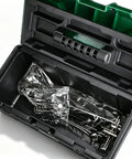 Pro-Grade 23-Piece Packing Puller Kit: Stainless Steel Gland Extractor Set in open toolbox showing flexible shafts and hooks.