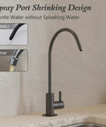 Matte Black Kitchen Faucet With 360 Degree Swivel Gooseneck For Drinking Water And Daily Chores Crafted From Legit Lead Free Steel
