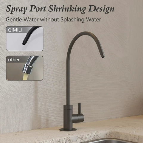 Matte Black Kitchen Faucet With 360 Degree Swivel Gooseneck For Drinking Water And Daily Chores Crafted From Legit Lead Free Steel