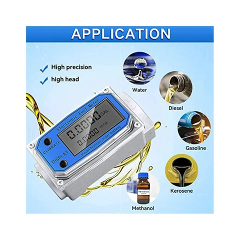 Fuel Flow Meter And Water Meter For Measuring Crude Oil Gas Methanol And Water With Clear Flow Display Multi Fluid Gauge
