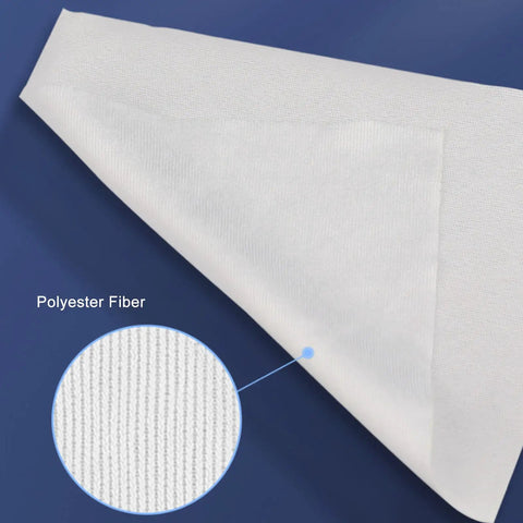 Close-up of 200 Piece Microfiber Cleanroom Wipes For Electronics Screens And Camera Lenses, highlighting heavy duty polyester fiber texture.