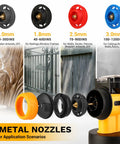4 metal nozzles for Built Tough Cordless Paint Sprayer With 20V Battery And 800W Corded Brushless Spray Gun, sizes for various projects.