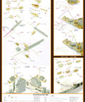 Instruction diagram for Zeppelin Brass Mast Drop In Upgrade Set For Trumpeter No 05627 with 16 turned brass parts and photo etch sheet.