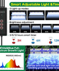 Seed Starter Tray With Grow Light 2 Pack 80 Cell Seedling Kit adjustable brightness modes and smart timer