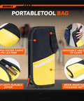 Telescoping Magnetic Pickup Tool Set With Portable Bag, yellow durable zipper and hangable design.