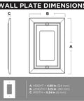 Classic Architecture 4 Pack Pure White 1 Gang Decorator Rocker Wall Plate Switch Covers Antimicrobial Finish dimensions