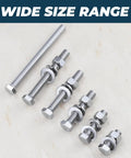 Wide range of 4 Sets Of One Half Inch 13 TPI 3 Inch Stainless Steel Hex Head Screws Bolts With Nuts Flat And Lock Washers