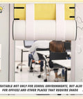 2 Pack Blackout Door And Window Curtains, Thick Polyester Light Blocking Covers, Classroom, Office, Room Privacy, Installed