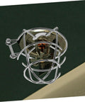 Tough As Nails 2 Pack Fire Sprinkler Head Protector Cage Heavy Duty 1/2 Inch Metal Shield view from below with ceiling attachment.