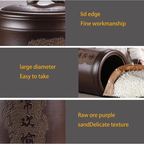 Legit Dope Old-School Ceramic Rice Canister With Tight Seal Lid showing lid edge, large diameter, and delicate texture.