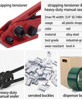 Legit Heavy Duty Poly Banding Strapping Kit With 1000 Ft Pet Strap And Pro Ratchet Tensioner Upgraded Sealing Tool Plus Hundred Steel Seals for strapping tools and materials.