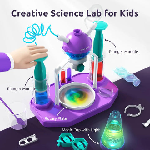 Supercharged Kids Science Kit With A Real Lab Station, 50 Plus Chemistry Experiments And STEM Projects For Boys And Girls