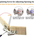 Two Pack 170 Degree Soft Close Cabinet Hinge Set Hydraulic Frameless Door Hinges with adjustable mounting