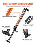 VEVOR 60-inch orange farm jack with 7000 lb capacity, galvanized powder coating, and integrated lifting arm