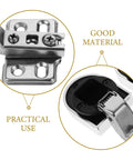Close-up of 2 Pack 26mm Cabinet Door Hinges With Glass Door Buffer Soft Close Corner Cabinet Hardware for Kitchen and Wine Display