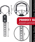 Heavy Duty Universal Exhaust Hangers For Tailpipe And Muffler, Flexible Swivel Mounts dimensions and details