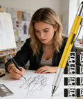 Woman using Six In One Screwdriver And Tool Pen Kit for quick home and outdoor repairs with a portable lightweight design in art studio