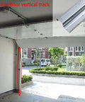 Vertical Track Replacement Set For 7 Foot Garage Doors Left And Right Brackets 76 Inch Galvanized Tracks installed view