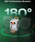No Fuss Retractable Garden Hose Reel With Five Eighth Inch Hose 100 Feet 3 Ply Reinforced Lock Any Length Heavy Duty 180° swivel