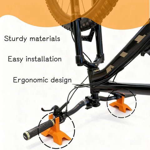 Bike Handlebar Repair Stand Universal Bicycle Maintenance Holder for Home Garage Inverted Setup shown supporting bicycle handlebars