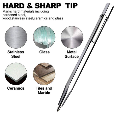 Heavy Duty Tungsten Carbide Tip Scribe Pen For Metal Etching And Engraving On Stainless Steel, Ceramics, Glass, and Metal