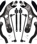 Front End Suspension Kit for Toyota RAV4 2006-2018 With Beefed-Up 2 Front Lower Control Arm Ball Joint Assemblies, 2 Outer Tie Rod Ends, 2 Inner Tie Rod Ends, and Sway Bar Link Set