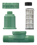 Components of All In One Drip Irrigation System With Filter And 30 PSI Regulator And Drip Lock Adapter for garden use