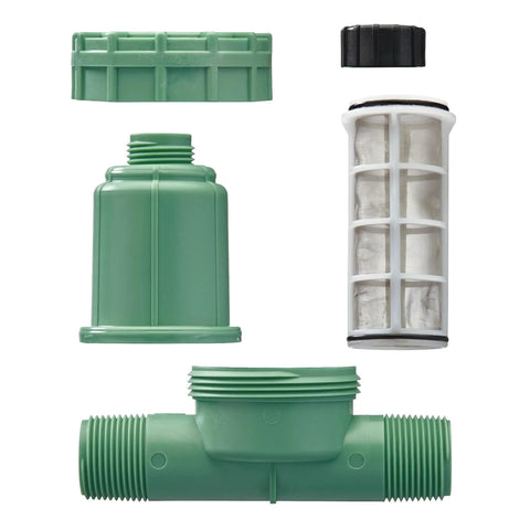 Components of All In One Drip Irrigation System With Filter And 30 PSI Regulator And Drip Lock Adapter for garden use