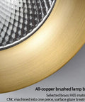 Close-up of the Fresh 10 Pack Brass Recessed Downlight Kit With Smooth Black Trim Dimmable Warm To Cool White Adjustable Color Temp.
