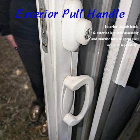 Exterior view of Patio Door Dummy Pull Handles Compatible With Tribeca Style OEM 2562033 2573602 2573604 White Diecast