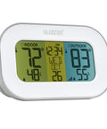 Wireless Temp Station with Outdoor Sensor and Tri Color LCD for Real Time Indoor and Outdoor Temp Readouts in Fahrenheit or Celsius