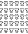 Level Up Your Look With These Top Shelf 30 Piece Heart Shaped Metal Stud Rivets 10Mm Screw Back Embellishments Ideal For Leather Gear Bags And Clothing DIY Projects Silver