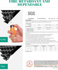 High Density Egg Crate Acoustic Foam Panels For Walls 48 By 24 By 2 Inches Pro Grade Soundproofing fire test certification