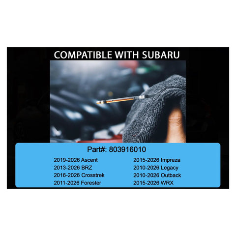 16mm Oil Drain Plug Gaskets Crush Washers For Leak Proof Sealing Pack Of 15 Durable Pro Grade Aluminum Oil Plug Washers Compatible With Subaru Part 803916010 Kit. Includes list of compatible Subaru models.