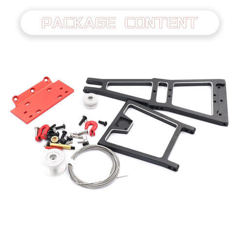 RC Winch Double Stent Rescue Set For 1 To 10 Scale RC Crawlers And Trailers With Servo Winch Tow Crane Arm Wrecker Kit parts