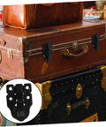 Spring Toggle Latch For Wooden Boxes With Retro Duckbill Hasp Lock Hardware Kit on vintage suitcase