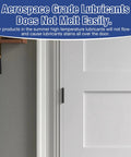 Brushed nickel interior door hinge installed on white door